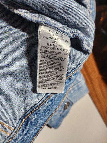 Gap Kids Denim Jacket Girls 14-16 Size XXL Y2k NWT Button Up - Picture 6 of 9