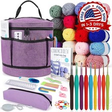 Kit De Crochet Agujas Para Tejer Set Ganchos Accessorios 2.0-6.0 mm 9 Pcs NEW