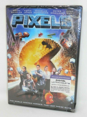 Pixels DVD - 2015 Adam Sandler Kevin James Peter Dinklage Josh Gad New SEALED