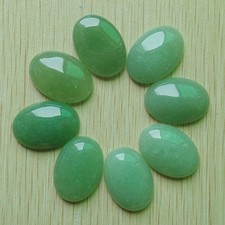 Wholesale 20pcs/lot natural green aventurine Oval CAB CABOCHON Beads 25x18mm