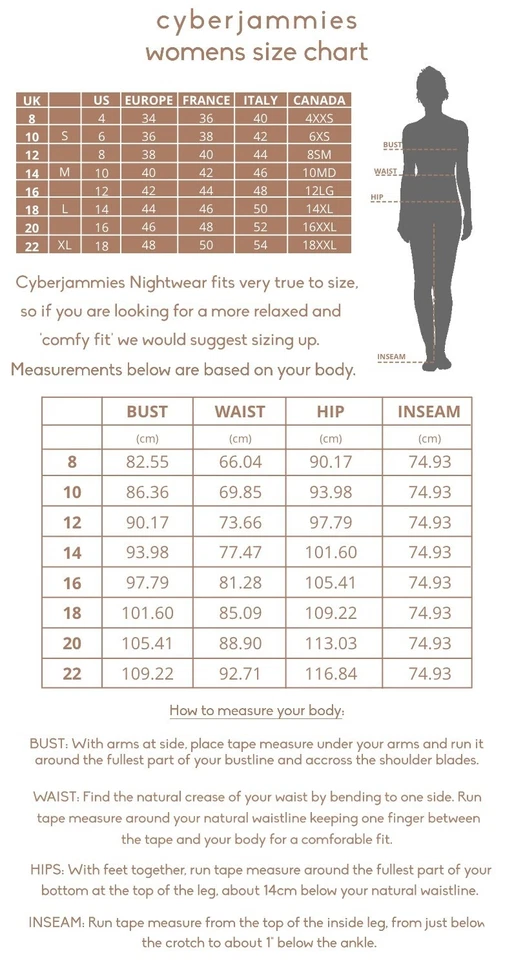 Cyberjammies Pyjama Top Cotton Modal Women Taylor Blue Check Size 10 0374 - Image 3 of 3