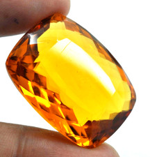 AAA Large Yellow Citrine 85.45 Ct. Cushion Cut Loose Gemstone Gift for Birthday