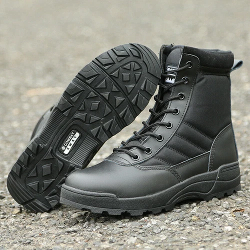 Botas de hombre zapatos tácticos de senderismo al aire libre botas militares Combat Army Boots - - Imagen 8 de 15