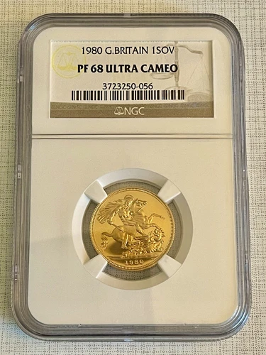 Great Britain 1980 Sovereign Gold NGC PF68 ULTRA CAMEO Sku# 4012