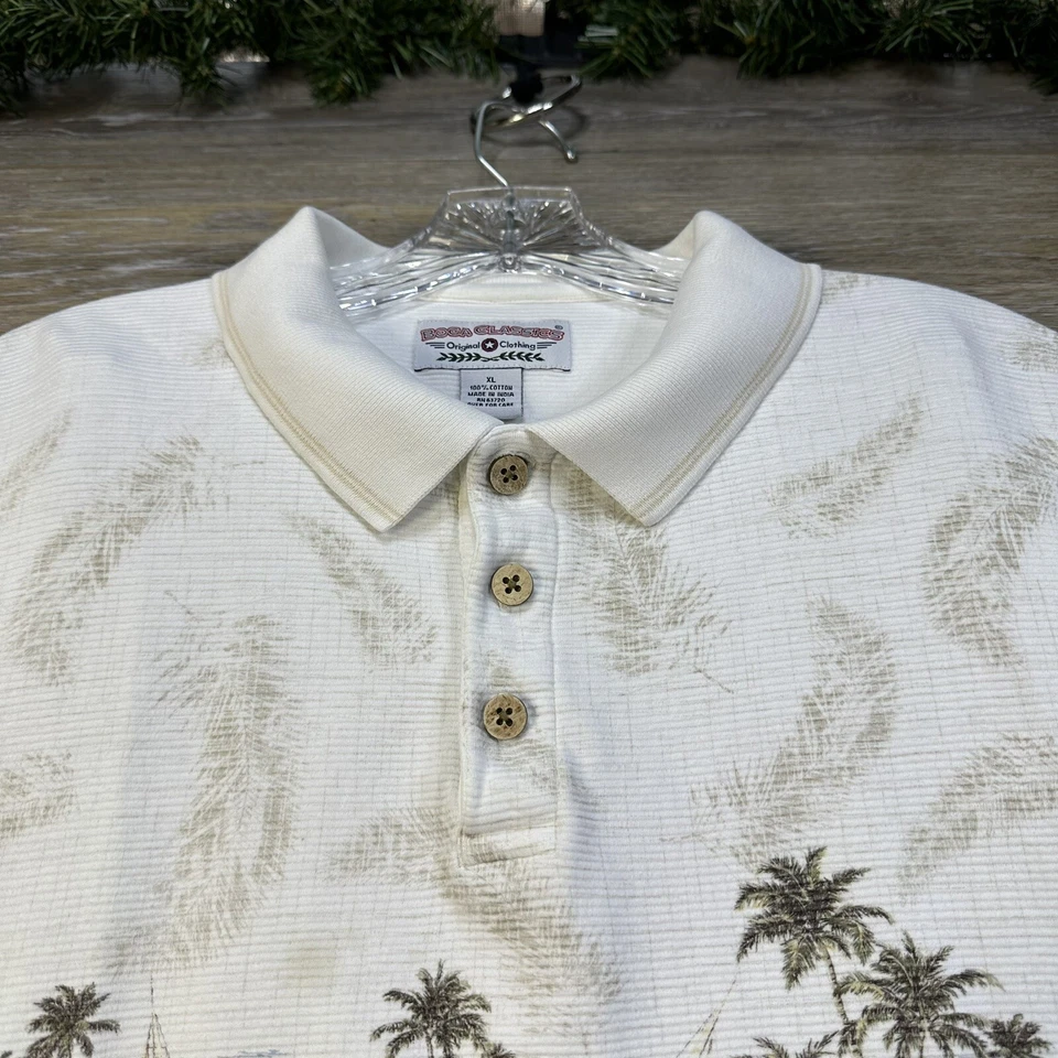 Camisa Polo Boca Classics Talla Extra Grande XL Tropical Palmeras Isla Más Gruesa Foto 3 de 4