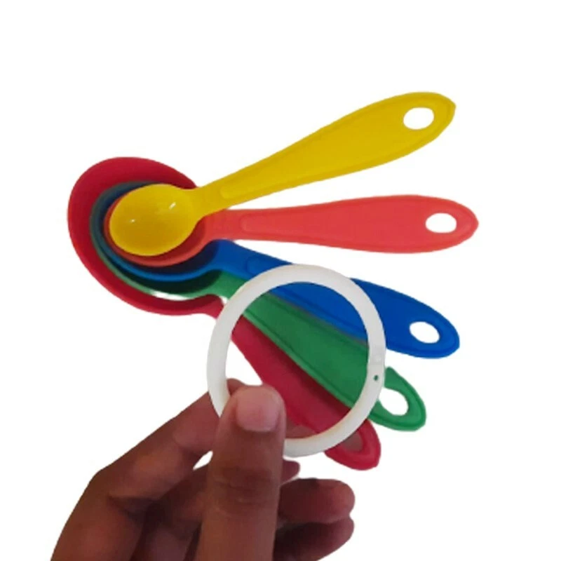 5 Pcs Plastic Measuring Spoons Teaspoon Utensil Cooking Baking New Kitchen Tool - Image 4 of 4
