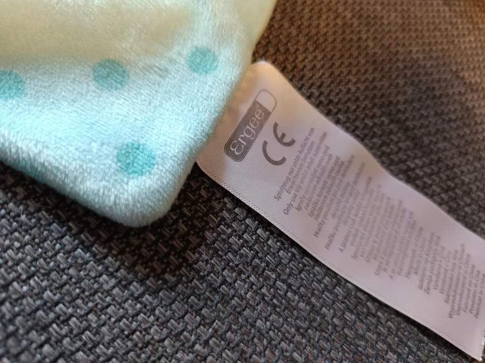 KIK Ergee Schmusetuch Maus blau Punkte TOP - Bild 3 von 4