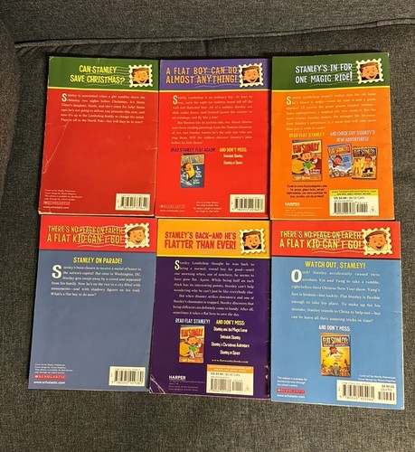 6 Flat Stanley Books Christmas Original Magic Lamp Adventures Flat Again Capital - Imagen 3 de 7