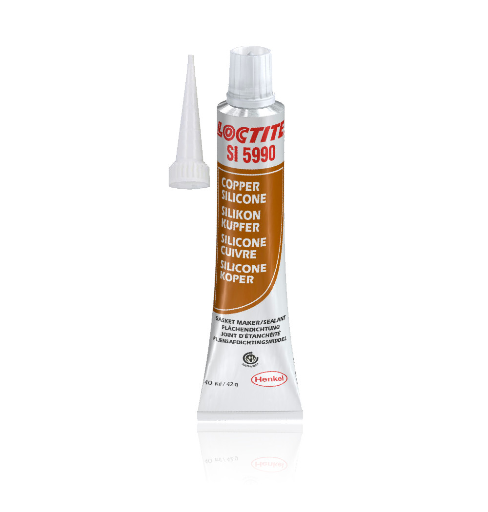 LOCTITE SI 5990 Joint Silicone Cuivre 40ml pour Éviter la Rupture des Joints d'Échappement