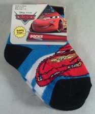 Planet Sox Disney Cars NWT kids socks size 4-5.5 - shoe size 1-5 New black/blue
