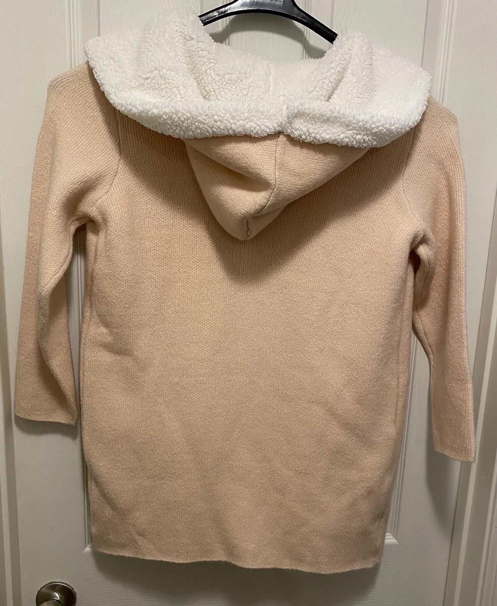Forever 21 Woman s Pink Warm Teddy Bear Coat Hooded Jacket Medium