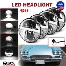 4pcs Dot 5 34 5.75 Led Headlights W Drl Halo For Chevrolet Corvette C1 C2 C3 4pcs Dot 5 34 5.75 Led Headlights W Drl Halo For Chevrolet Corvette C1 C2 C3