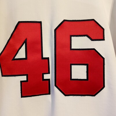Atlanta Braves Jersey sz 44 Russell Athletic Diamond White