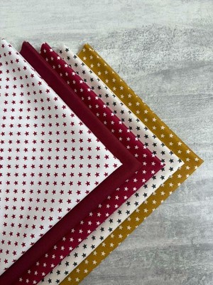 A set of natural cotton fabrics for crafting doll clothes & DIY Projects