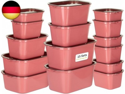 Cozary 15PCS Rechteckig Frischhaltedosen, Vorratsdosen Set mit Deckel,