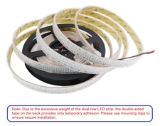 12V LED Strip Lights 16.4ft, Double Row 2400 LEDs Outdoor IP67, Super Bright Red