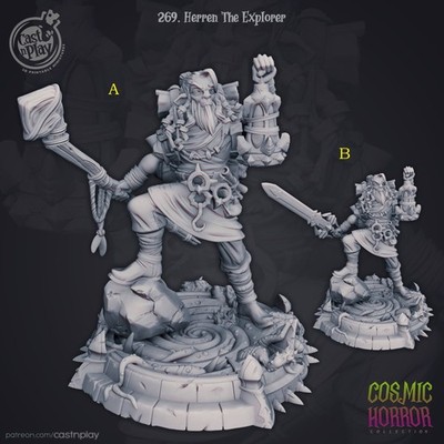 Herren the explorer miniature - CastnPlay - DnD miniatures - Role Playing Game 