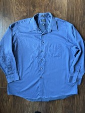 Arrow Classic Fit Dress Shirt Men  s Size XXL 18 1/2 Long Sleeve Button Down New