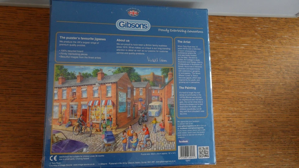 "The Street Where I Lived " Tony Ryan 500 Piece Puzzle - Gibsons NEW Free P & P - Image 2 of 3