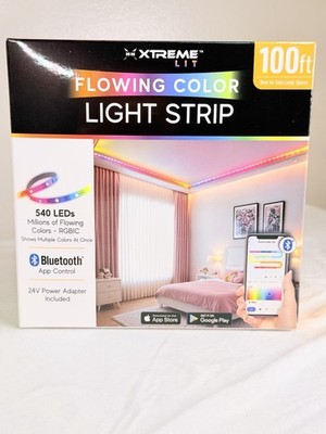 XTREME LIT 100ft RGBIC LED Light Strip Bluetooth App Control 540 LEDs 24V New