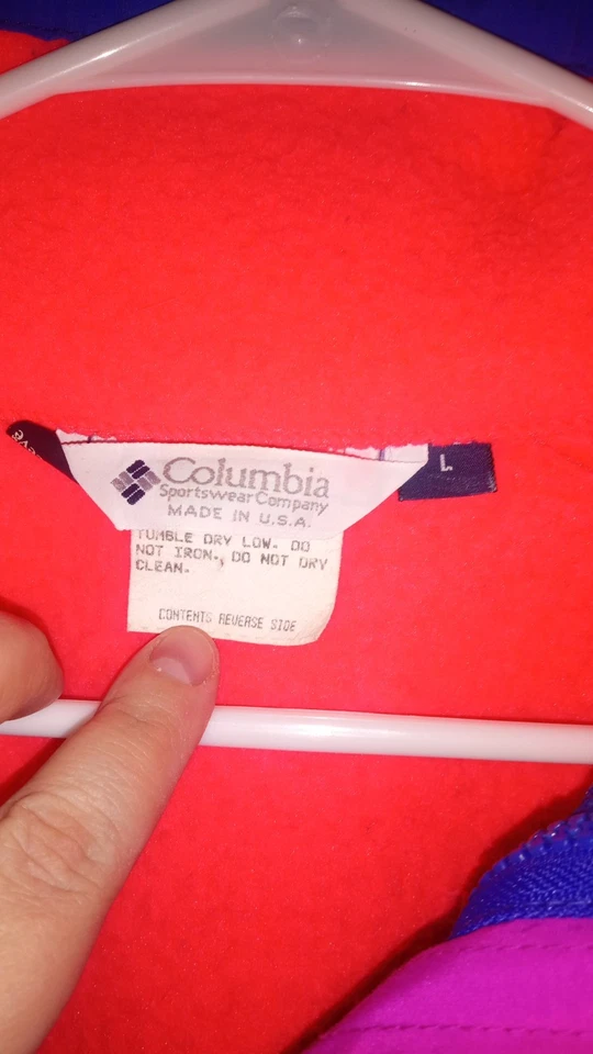 Винтажный Columbia Bugaboo внешняя оболочка ветровка куртка радиальный рукав - женщин L - Изображение 2 из 4