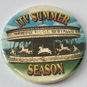 ITV Summer Season Independent Television Programme TV Shows Pin Badge Vintage
