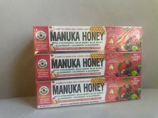 Manuka Honey Herbal Toothpaste 5-in-1 Fluoride Free Berry Flavor 7.5oz 3 packs 0.53 per gallon
