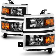 Headlights Assembly Replacement for 2014 2015 Chevy Silverado 1500 Halogen Head 