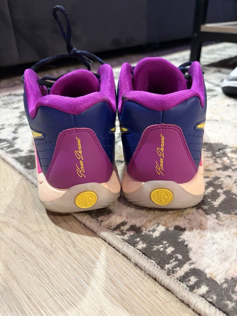 Nike KD 17 Travel Ball Purple Yellow Black FJ9487-400 Men's Low