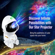 Astronaut Galaxy Projector, Night Light for Kids, Nebula Ceiling LED Lamp, Room