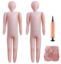2PCS 60" Life Size Inflatable Body Mannequin Blowup Dolls Halloween Yard Decor