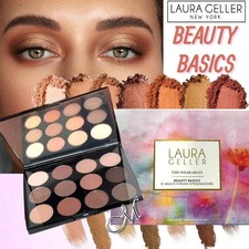 Laura Geller The Wearables BEAUTY BASICS 12 Multi Finish Eyeshadows 18g NIB 25
