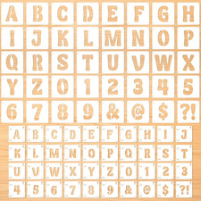 Letter Stencils, 80 Pcs Large Alphabet and Numbers Stencils 2Inch  3Inch 
