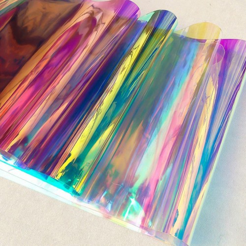 4 Hojas Película PVC Tela Transparente Prisma Ventana Artesanía Iridiscente - Imagen 11 de 11