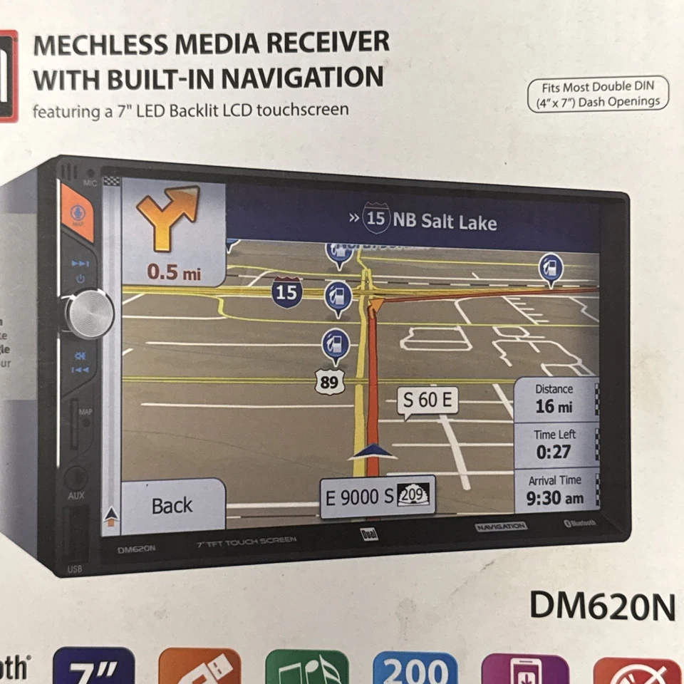 Dual DM620N 7" Touchscreen Media Navigation Receiver w/ iPlug Smart Remote - Image 3 of 4