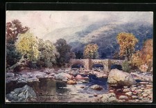Artist Postcard Raphael Tuck & Sons No. 7074: Dartmoor, Fingle Bridge 