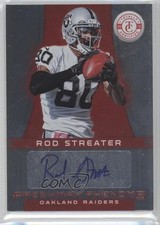 2012 Totally Certified Platinum Red 186/290 Rod Streater #133 Auto 2d9