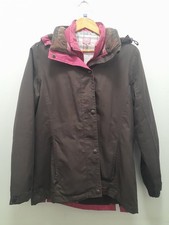 Joules Women's Brown Jacket with Pink Lining UK 14 - Z#1060