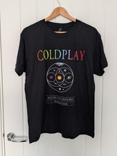 Coldplay music of the spheres wold tour 2025 t-shirt large