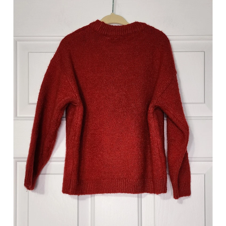 Zara Jersey Tejido Estampado Reno con Aplique Bufanda Navidad Talla 4 años Foto 3 de 4