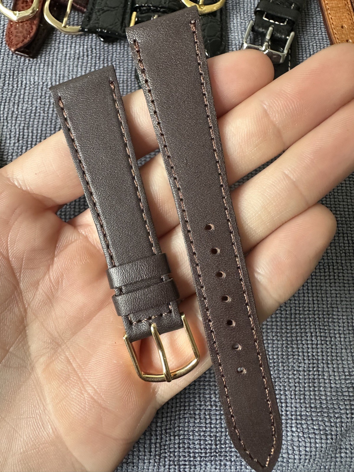 Vintage Watch Strap 18 mm  Leather Nos Top Quality by darlena v63 