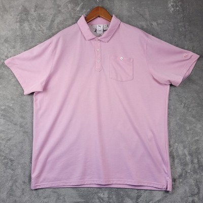 Puma x Arnold Palmer Mens 3XL Pink Golf Polo Shirt Embroidered Logo