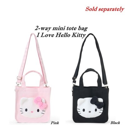 Hello Kitty 2-Wege Mini Tote Bag Schultertasche Original SANRIO I Love Hello Kitty