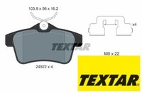 Textar 2492204 Bremsbelagsatz FüR Scheibenbremse Bremsbelagsatz