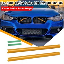 2X Kühlergrill Zierleisten Rohr V Strebe Für BMW 1 2 3 4 Series F20 F34 G20 Gelb