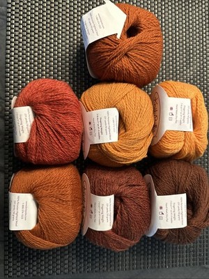 Lot of 7 Knit Picks Palette Chroma Yarn Mixed Color Fingering Wt Highland Wool