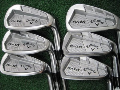 Callaway RAZR X Iron Set 6pcs 5 6 7 8 9 Pw RIFLE PROJECT X Flex