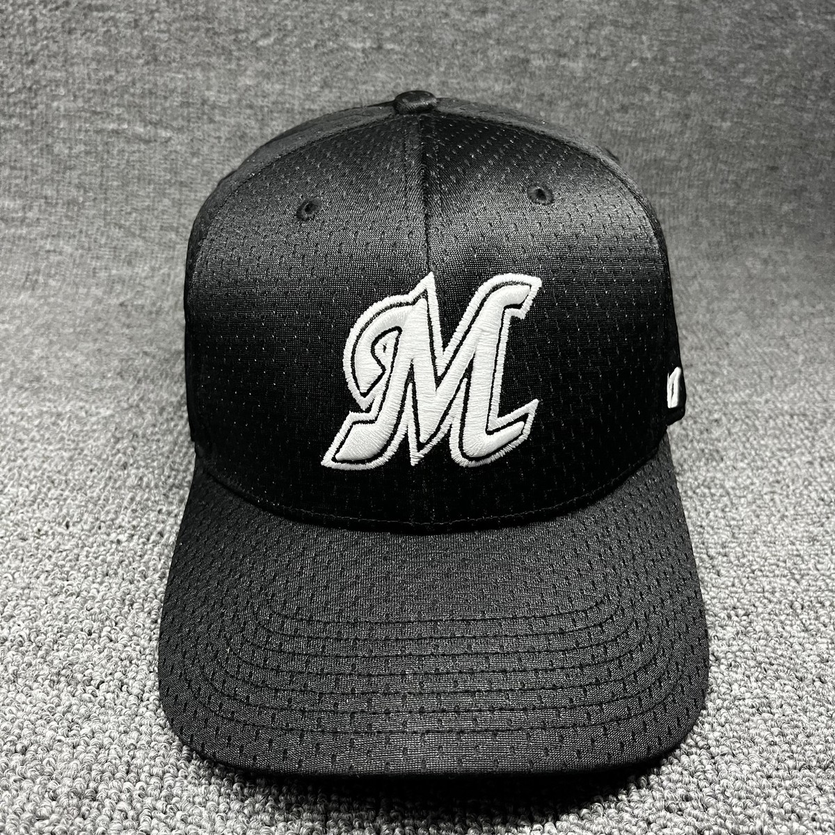 Miami Marlins '47 Brand MVP Hat Black White M Logo MLB Adjustable Cap New