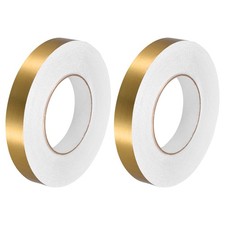 2Pcs 0.79 Inchx164 Ft Gold Metallic Tape Sealing Decor Tape for Wall, Kitchen