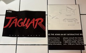 ATARI - JAGUAR CONSOLE In Box COMPLETE w/2 Controllers GAME Manual TESTED 64-Bit